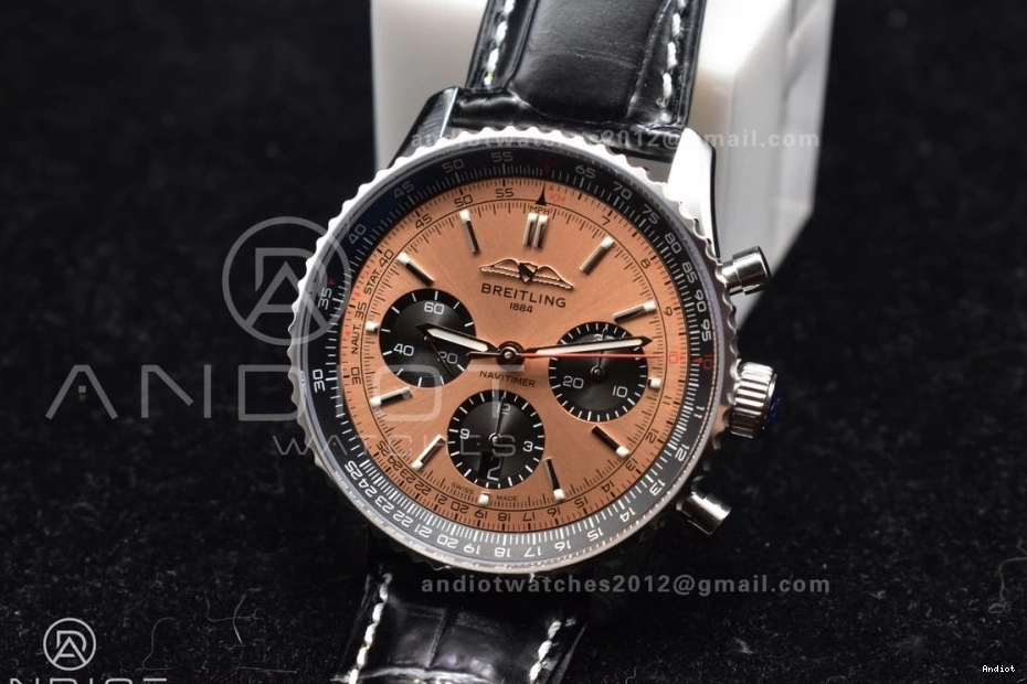 Navitimer 436 WaterResistant Version Best BLS SS Chrono L-Orange 1:1 43mm LE A Blk 0801